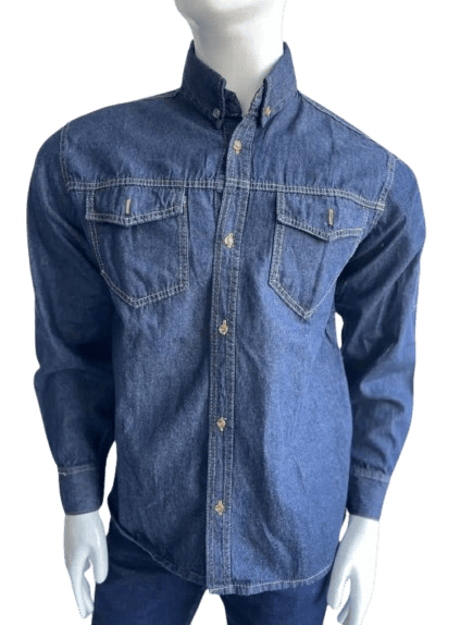 Camisa en jean índigo prelavado dama / caballero